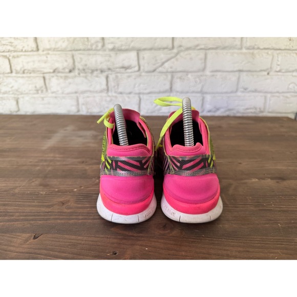 Nike Free 5.0 Tr Fit 5 Training Shoes Pink Neon Yellow Black Athletic Sneakers - Picture 5 of 9